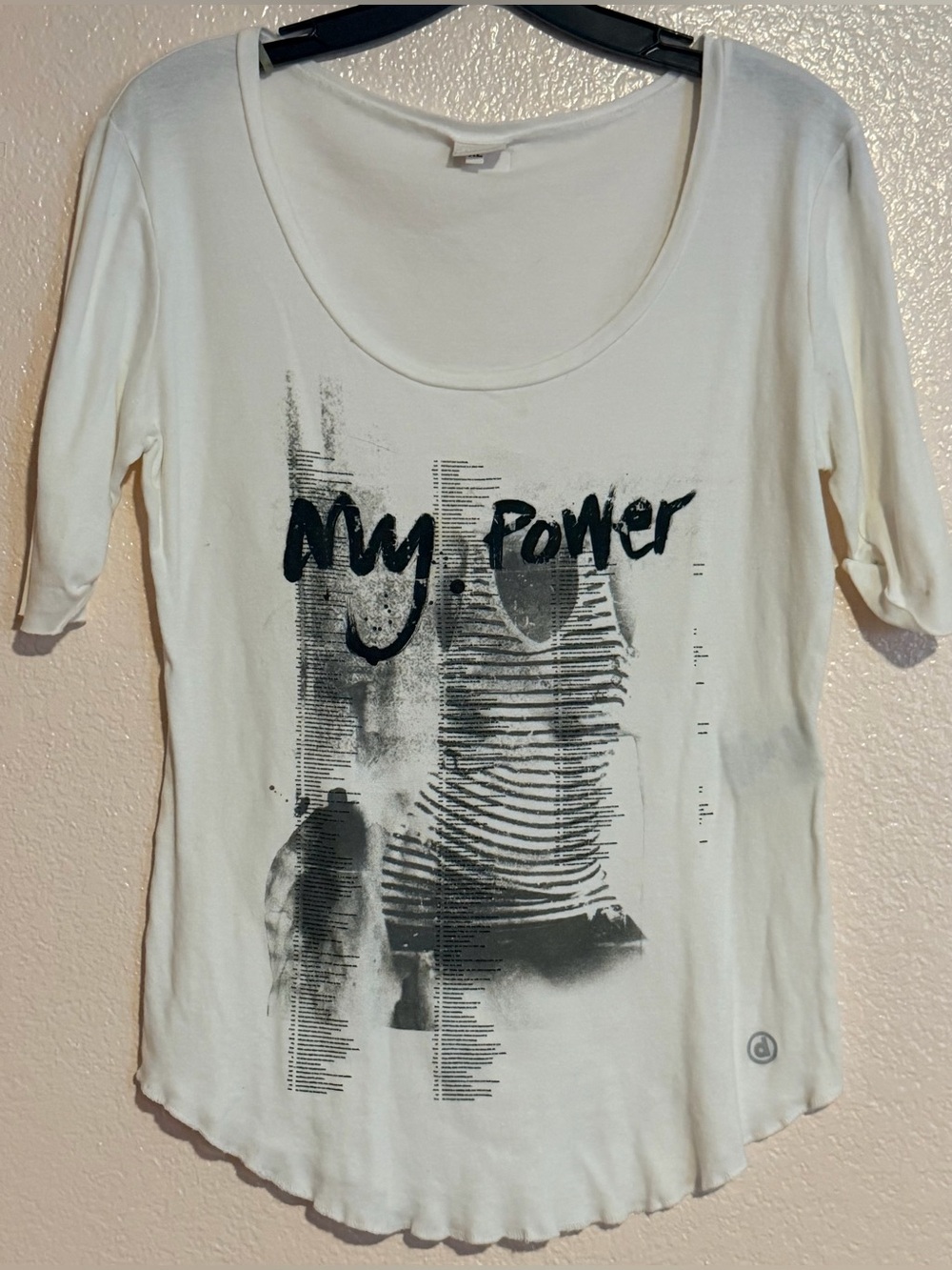 Danza Women’s Size XL White Short-Sleeve Top ~ My Power Design